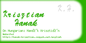 krisztian hanak business card